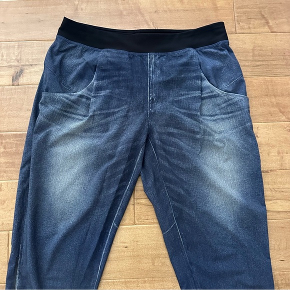 Lucy IndiGO Boyfriend Stretchy “Jeans” Pants / Athletic Pants that appear Denim - Picture 3 of 11
